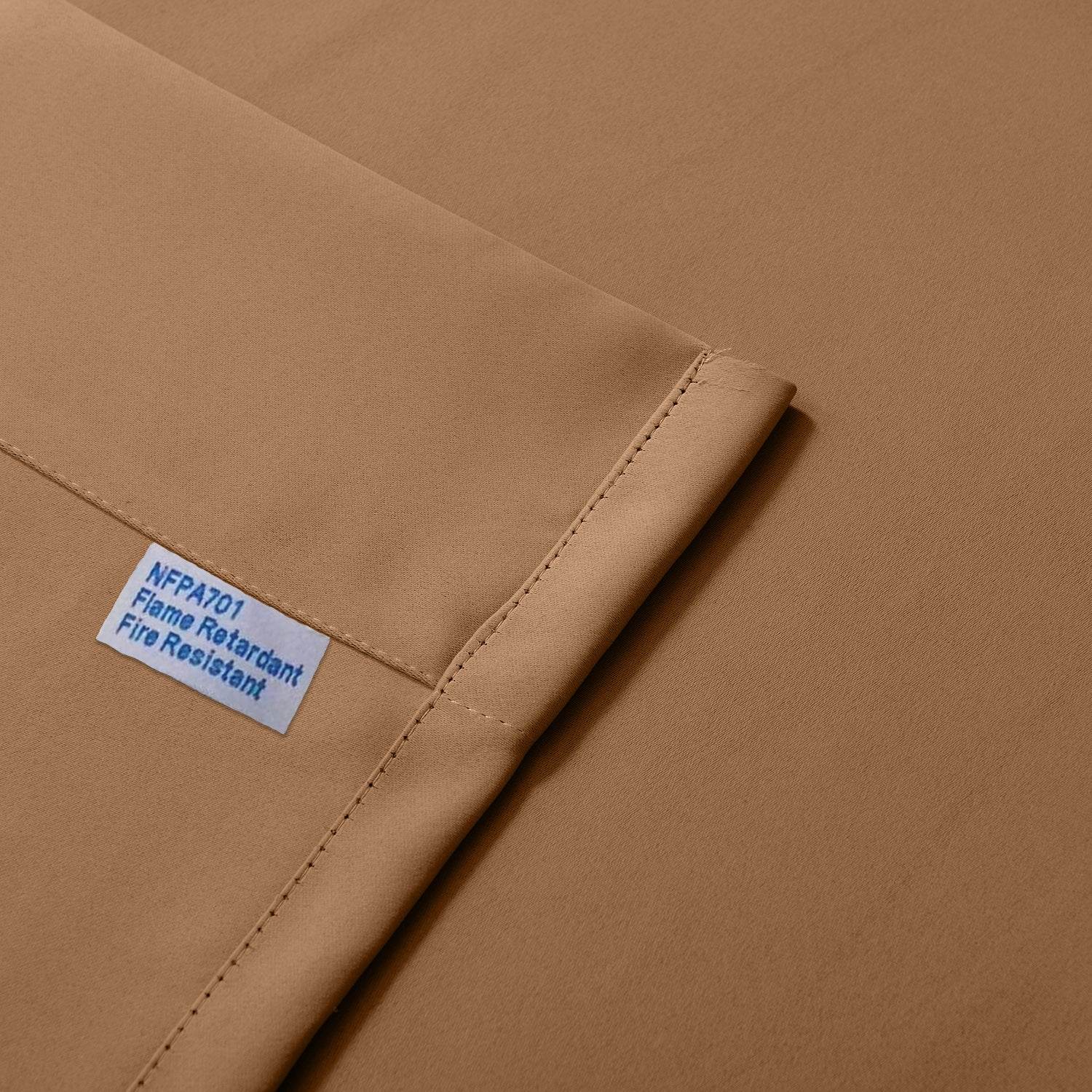 Regal Flame Retardant Fire Resistant Curtains Thermal Insulated Blackout for Office, Hotel, School Grommet - Cololeaf