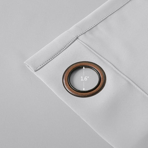 Regal Flame Retardant Fire Resistant Curtains Thermal Insulated Blackout for Office, Hotel, School Grommet - Cololeaf