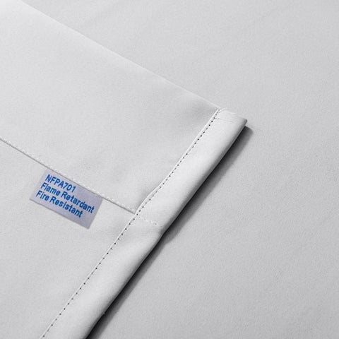 Regal Flame Retardant Fire Resistant Curtains Thermal Insulated Blackout for Office, Hotel, School Grommet - Cololeaf