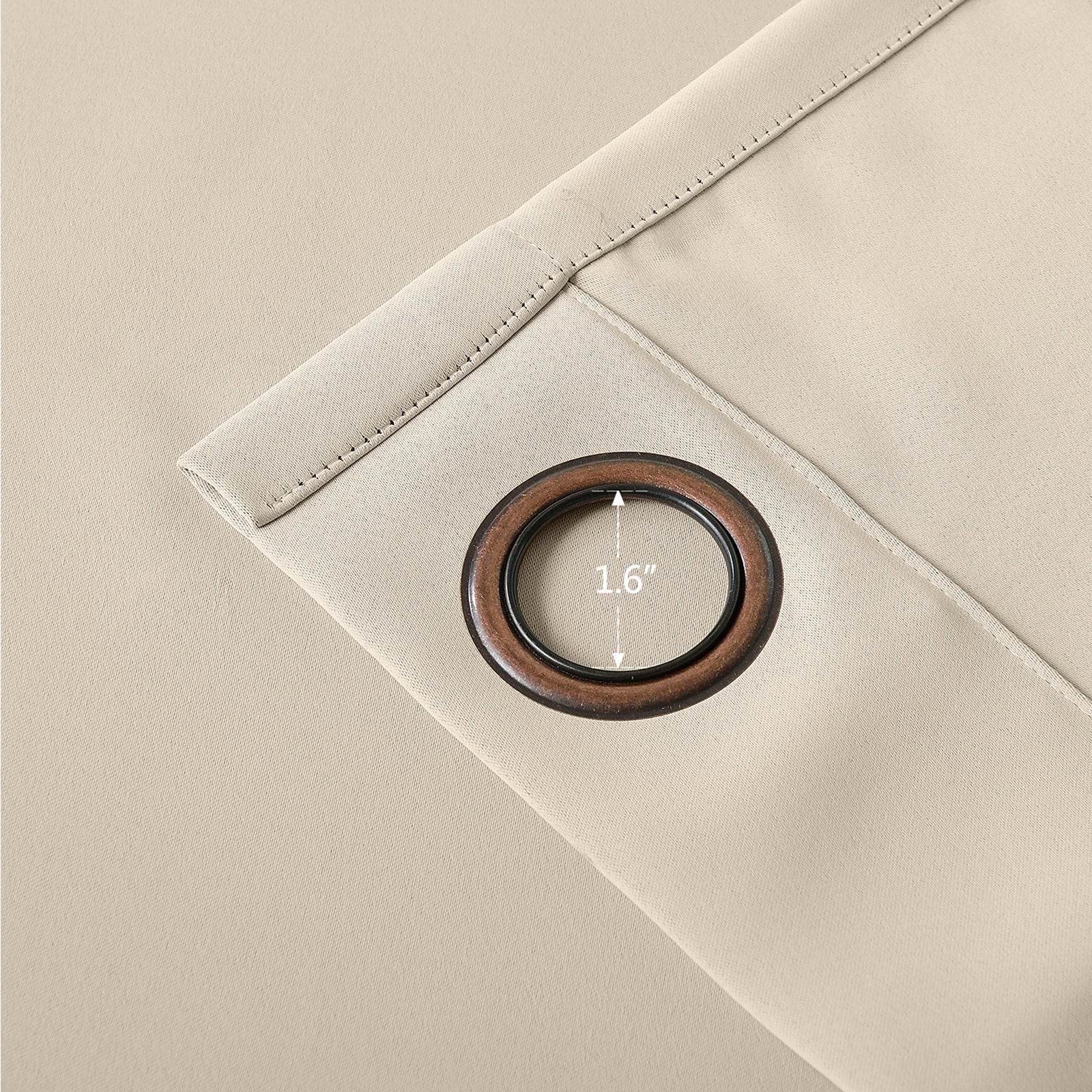 Regal Flame Retardant Fire Resistant Curtains Thermal Insulated Blackout for Office, Hotel, School Grommet - Cololeaf