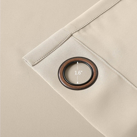 Regal Flame Retardant Fire Resistant Curtains Thermal Insulated Blackout for Office, Hotel, School Grommet - Cololeaf