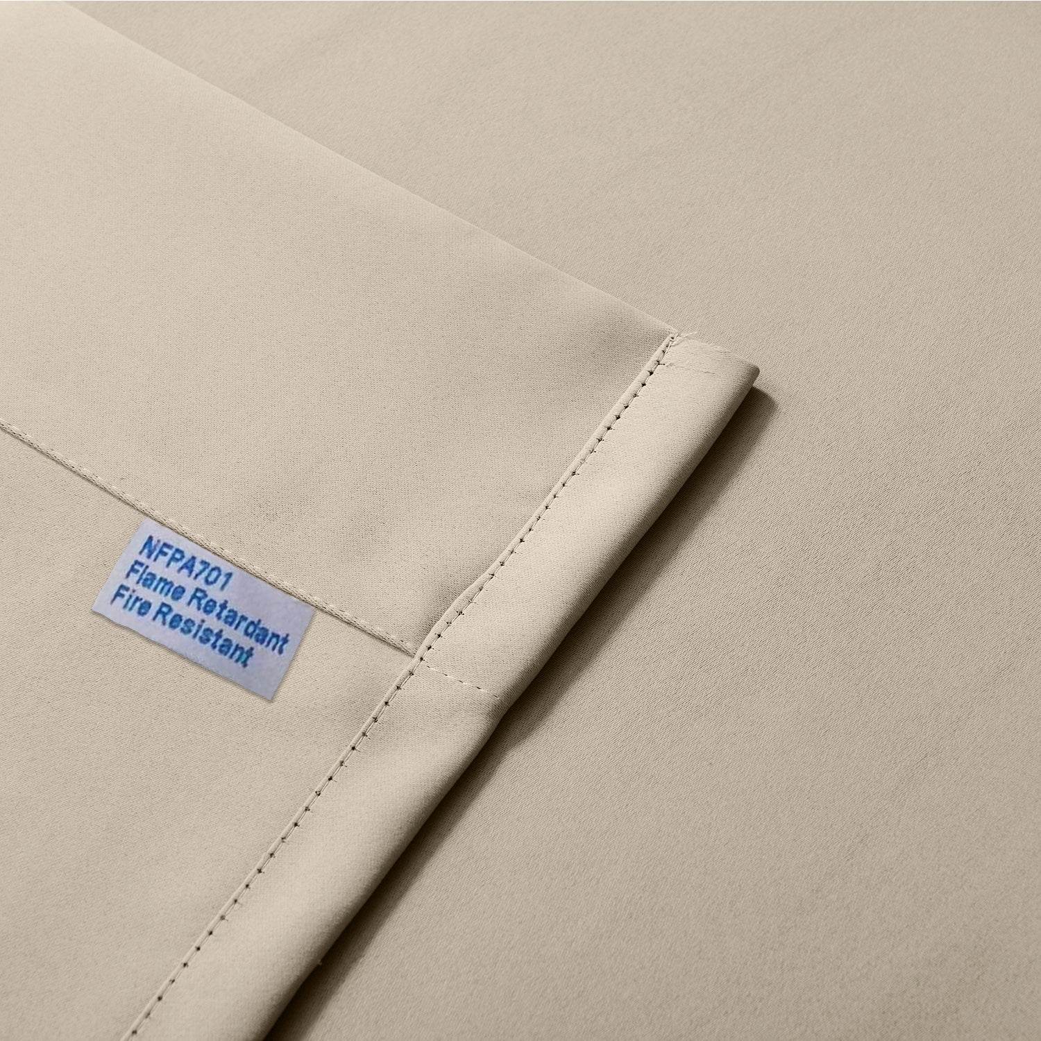 Regal Flame Retardant Fire Resistant Curtains Thermal Insulated Blackout for Office, Hotel, School Grommet - Cololeaf