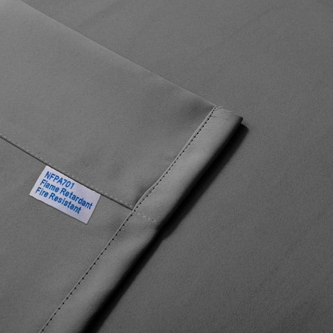 Regal Flame Retardant Fire Resistant Curtains Thermal Insulated Blackout for Office, Hotel, School Grommet - Cololeaf