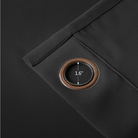 Regal Flame Retardant Fire Resistant Curtains Thermal Insulated Blackout for Office, Hotel, School Grommet - Cololeaf