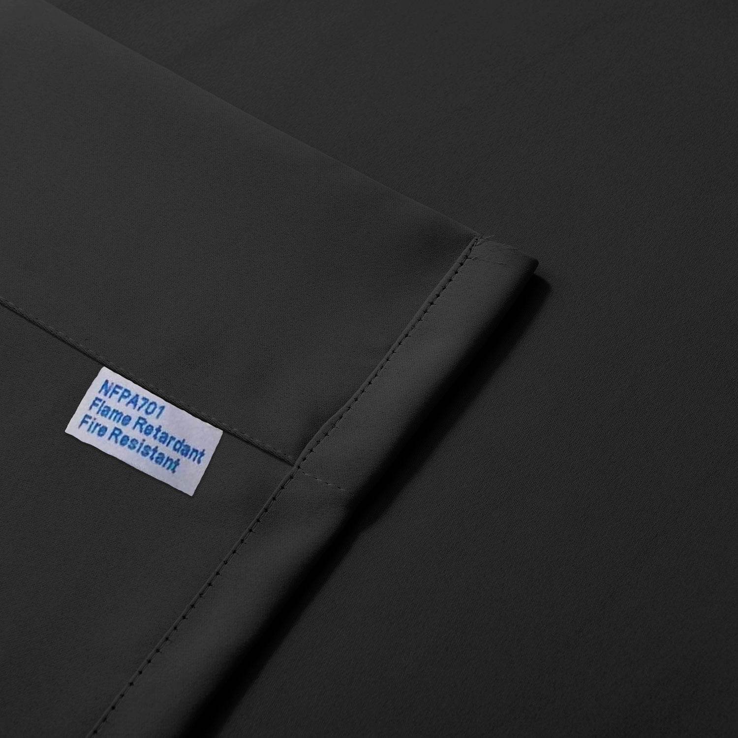 Regal Flame Retardant Fire Resistant Curtains Thermal Insulated Blackout for Office, Hotel, School Grommet - Cololeaf
