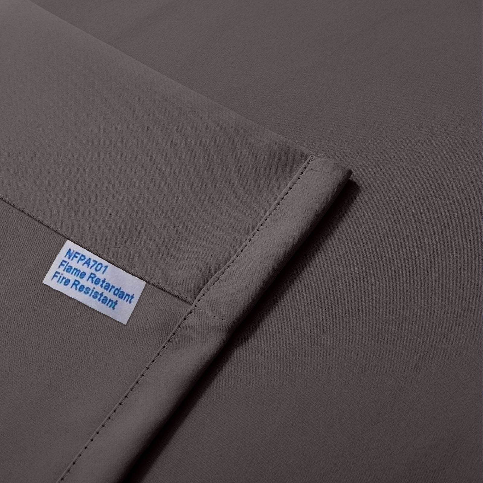Regal Flame Retardant Fire Resistant Curtains Thermal Insulated Blackout for Office, Hotel, School Grommet - Cololeaf