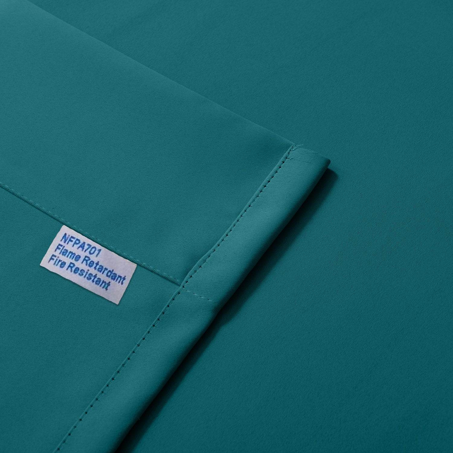 Regal Flame Retardant Fire Resistant Curtains Thermal Insulated Blackout for Office, Hotel, School Grommet - Cololeaf