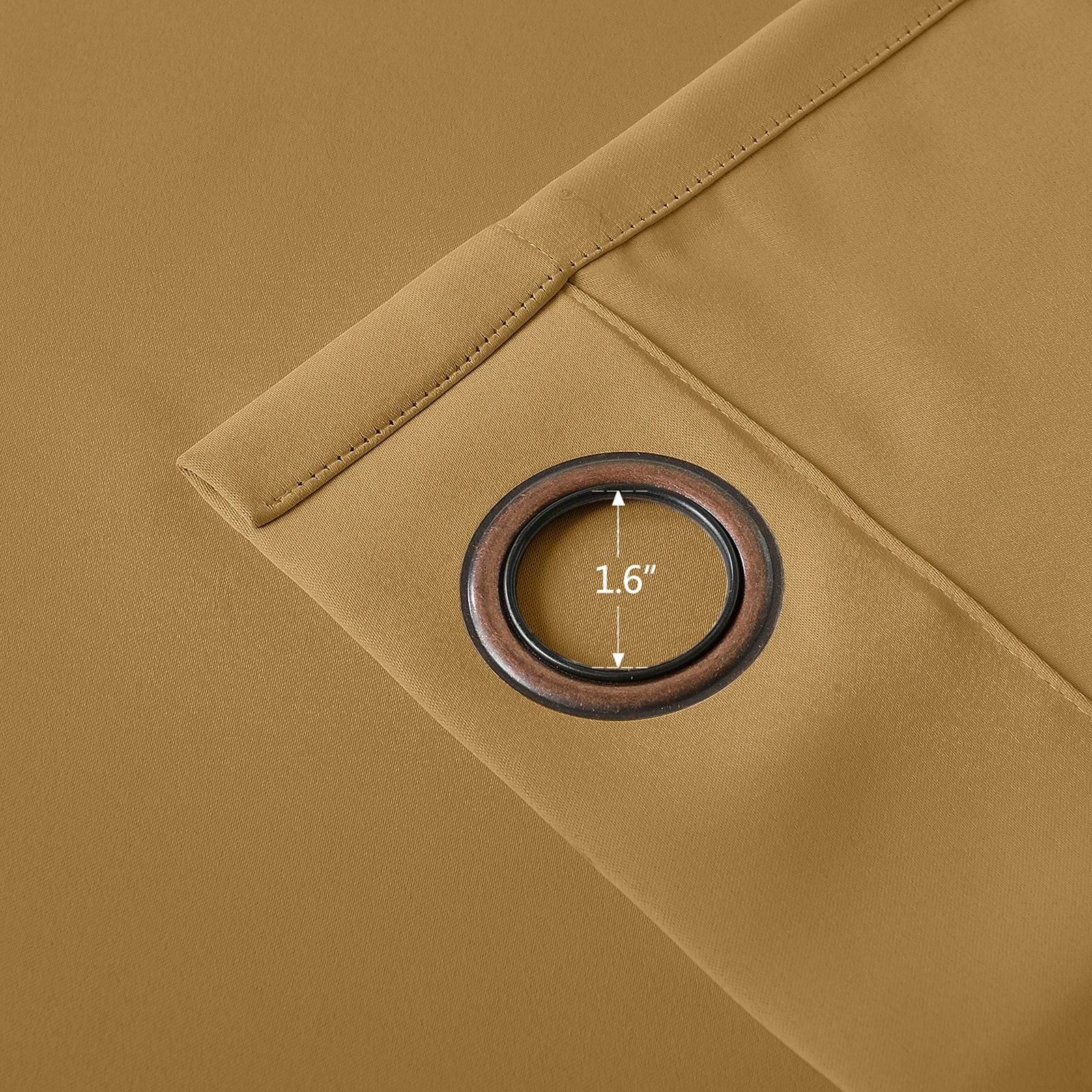 Regal Flame Retardant Fire Resistant Curtains Thermal Insulated Blackout for Office, Hotel, School Grommet - Cololeaf