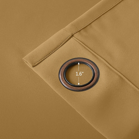 Regal Flame Retardant Fire Resistant Curtains Thermal Insulated Blackout for Office, Hotel, School Grommet - Cololeaf