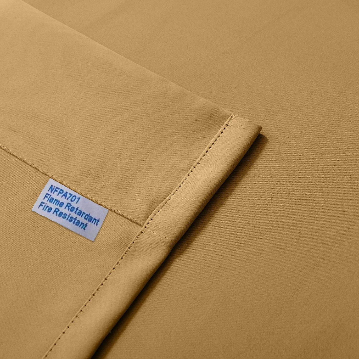 Regal Flame Retardant Fire Resistant Curtains Thermal Insulated Blackout for Office, Hotel, School Grommet - Cololeaf