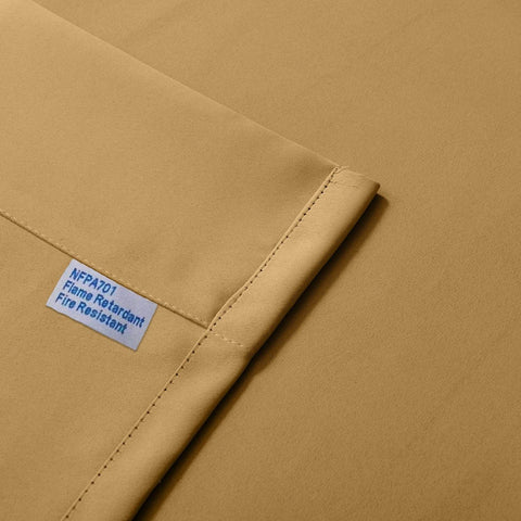 Regal Flame Retardant Fire Resistant Curtains Thermal Insulated Blackout for Office, Hotel, School Grommet - Cololeaf