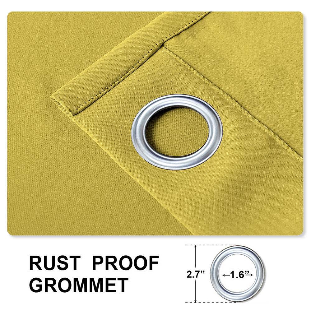 Rose Outdoor Curtains Waterproof Thermal Insulated Blackout Grommets At The Top and Bottom - Cololeaf