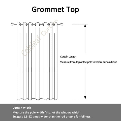 MJ11 Extra Long Soft Velvet Blackout Drapes For Loft Living Room Grommet - Cololeaf