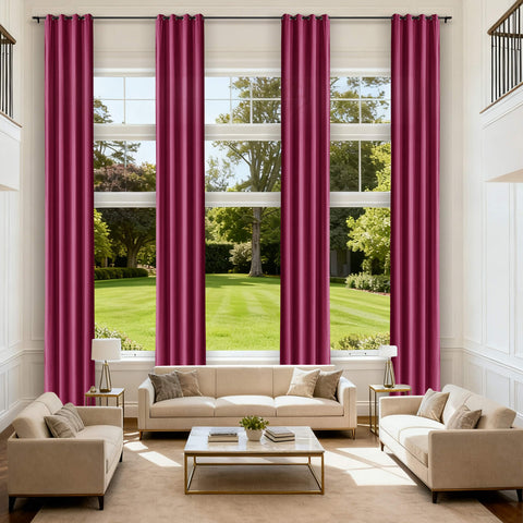 MJ11 Extra Long Soft Velvet Blackout Drapes For Loft Living Room Grommet 1 Panel