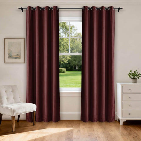 MJ11 Extra Long Soft Velvet Blackout Drapes For Loft Living Room Grommet - Cololeaf -- 1# Off White