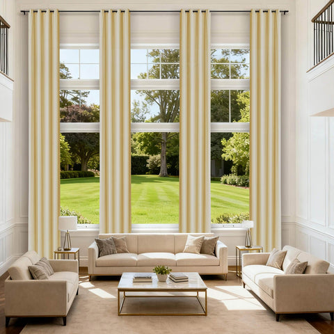 MJ11 Extra Long Soft Velvet Blackout Drapes For Loft Living Room Grommet - Cololeaf -- 3# Cream