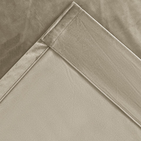 MJ11 Extra Long Soft Velvet Blackout Drapes For Loft Living Room Grommet - Cololeaf -- 1# Off White