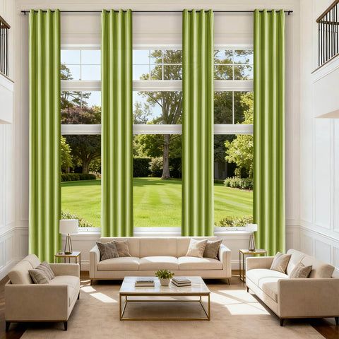 MJ11 Extra Long Soft Velvet Blackout Drapes For Loft Living Room Grommet - Cololeaf -- 1# Off White