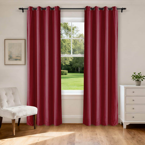 MJ11 Extra Long Soft Velvet Blackout Drapes For Loft Living Room Grommet - Cololeaf -- 1# Off White