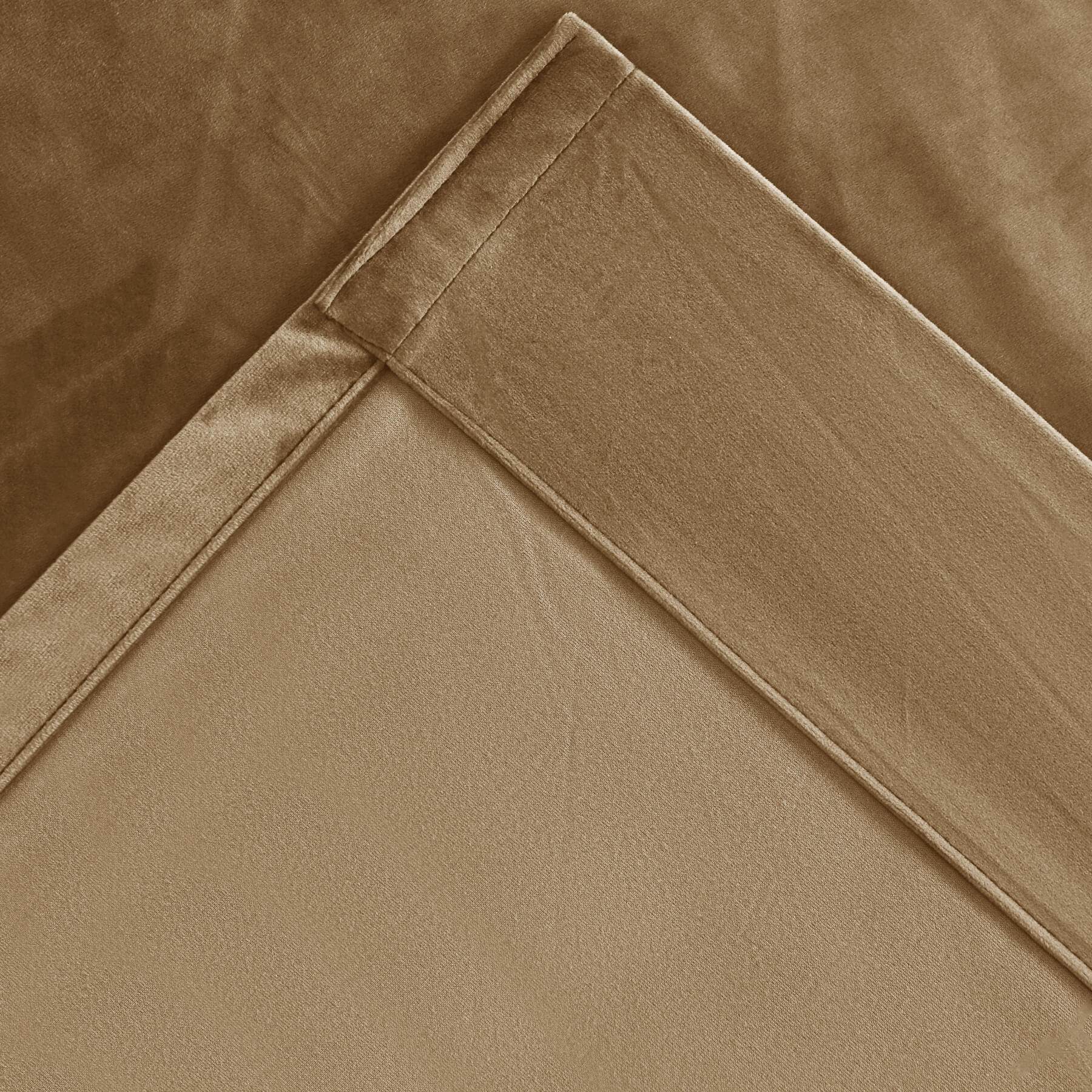 MJ11 Extra Long Soft Velvet Blackout Drapes For Loft Living Room Grommet - Cololeaf -- 1# Off White