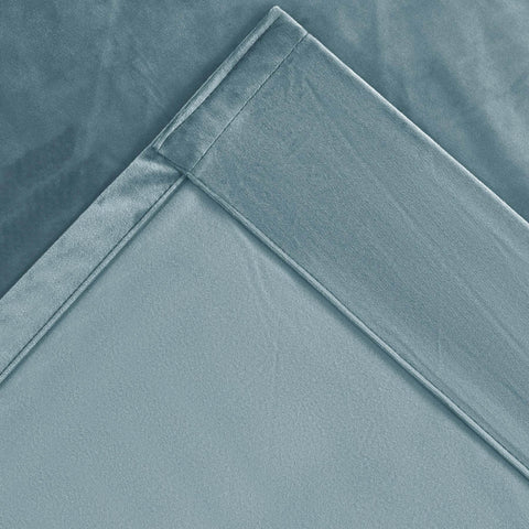 MJ11 Extra Long Soft Velvet Blackout Drapes For Loft Living Room Grommet - Cololeaf -- 1# Off White