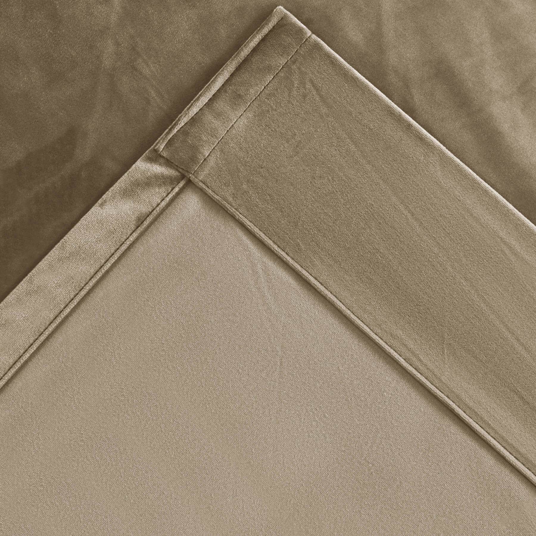 MJ11 Extra Long Soft Velvet Blackout Drapes For Loft Living Room Grommet - Cololeaf -- 1# Off White