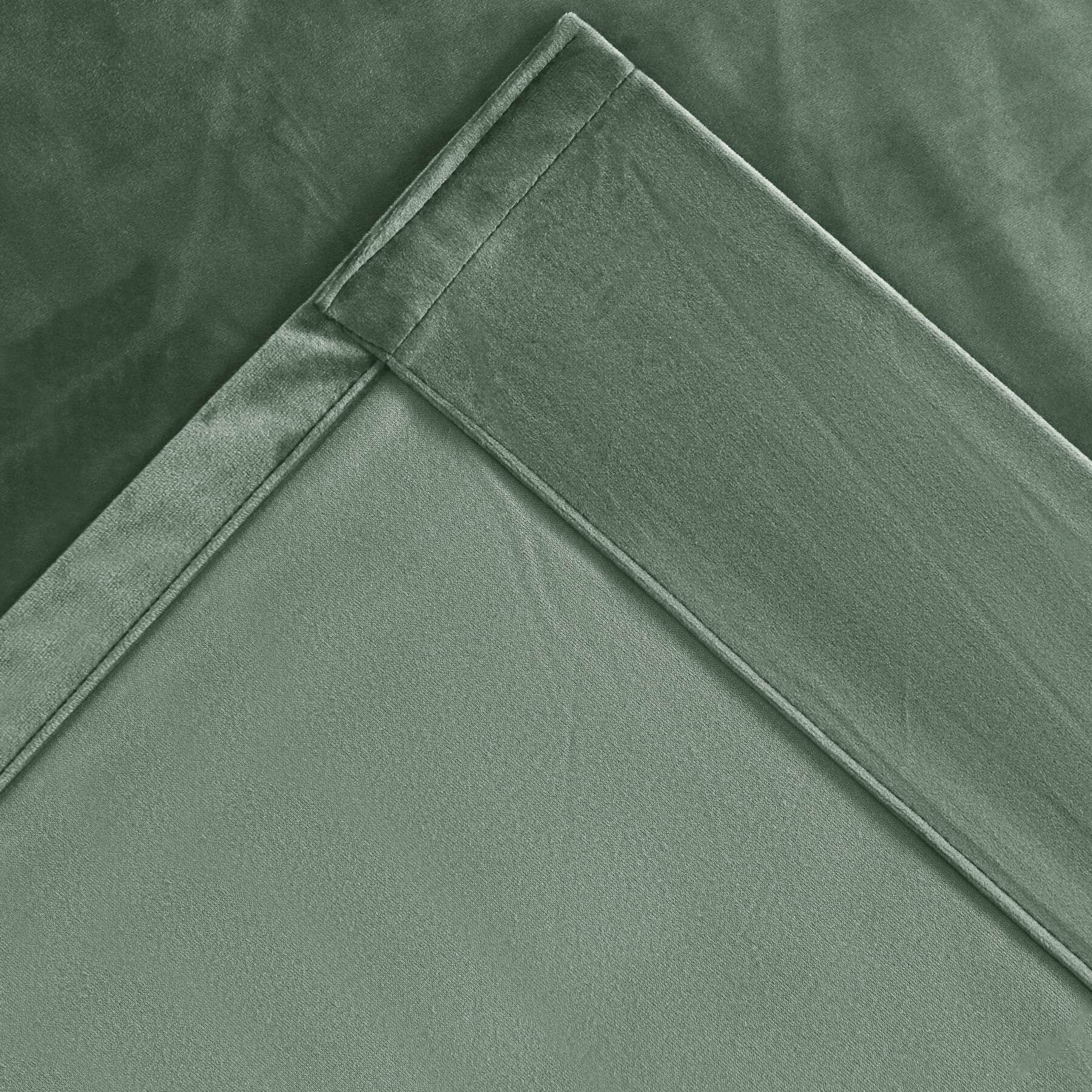 MJ11 Extra Long Soft Velvet Blackout Drapes For Loft Living Room Grommet - Cololeaf -- 1# Off White