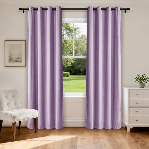 MJ11 Extra Long Soft Velvet Blackout Drapes For Loft Living Room Grommet 1 Panel