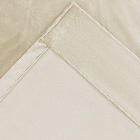 MJ11 Soft Soundproof Luxury Velvet Blackout Drapes Back Tab and Rod Pocket 2 In 1 (1 Panel)
