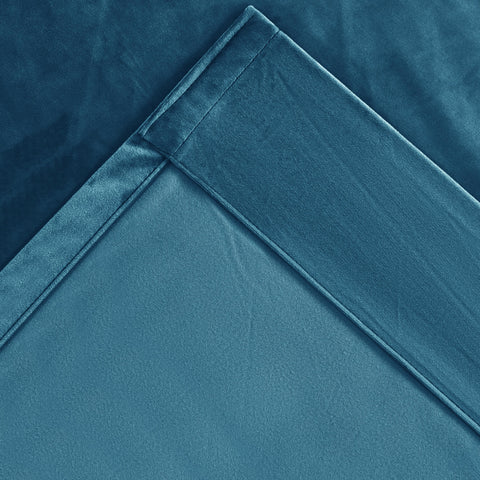 MJ11 Soft Soundproof Luxury Velvet Blackout Drapes Back Tab and Rod Pocket 2 In 1 (1 Panel)