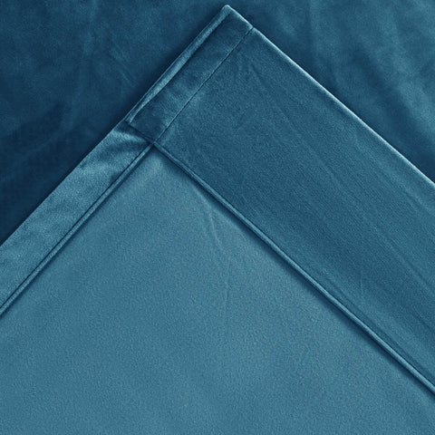 MJ11 Soft Soundproof Luxury Velvet Blackout Drapes Back Tab and Rod Pocket 2 In 1 - Cololeaf -- 107# Moss