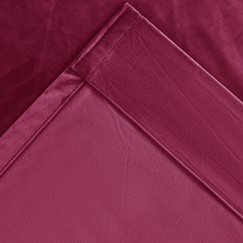 MJ11 Soft Soundproof Luxury Velvet Blackout Drapes Back Tab and Rod Pocket 2 In 1 (1 Panel)
