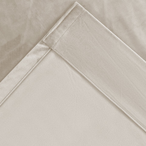 MJ11 Soft Soundproof Luxury Velvet Blackout Drapes Back Tab and Rod Pocket 2 In 1 (1 Panel)