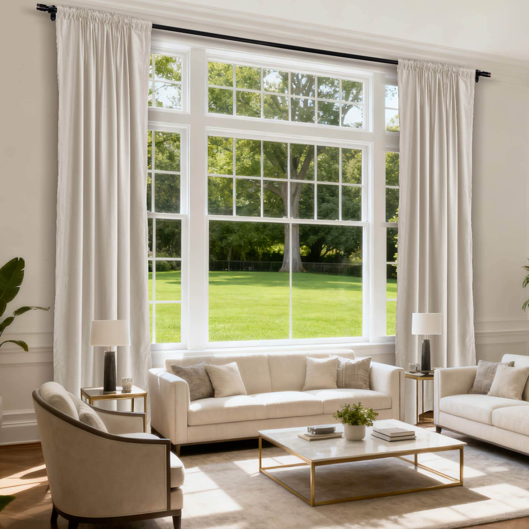 MJ11 Soft Soundproof Luxury Velvet Blackout Drapes Back Tab and Rod Pocket 2 In 1 - Cololeaf -- 107# Moss