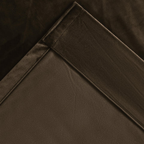 MJ11 Soft Soundproof Luxury Velvet Blackout Drapes Back Tab and Rod Pocket 2 In 1 (1 Panel)