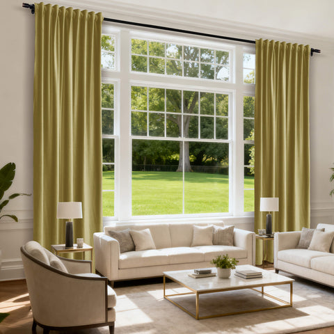 MJ11 Soft Soundproof Luxury Velvet Blackout Drapes Back Tab and Rod Pocket 2 In 1 (1 Panel)