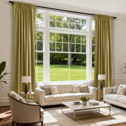 MJ11 Soft Soundproof Luxury Velvet Blackout Drapes Back Tab and Rod Pocket 2 In 1 (1 Panel)