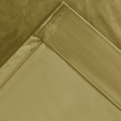 MJ11 Soft Soundproof Luxury Velvet Blackout Drapes Back Tab and Rod Pocket 2 In 1 (1 Panel)