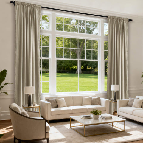 MJ11 Soft Soundproof Luxury Velvet Blackout Drapes Back Tab and Rod Pocket 2 In 1 (1 Panel)