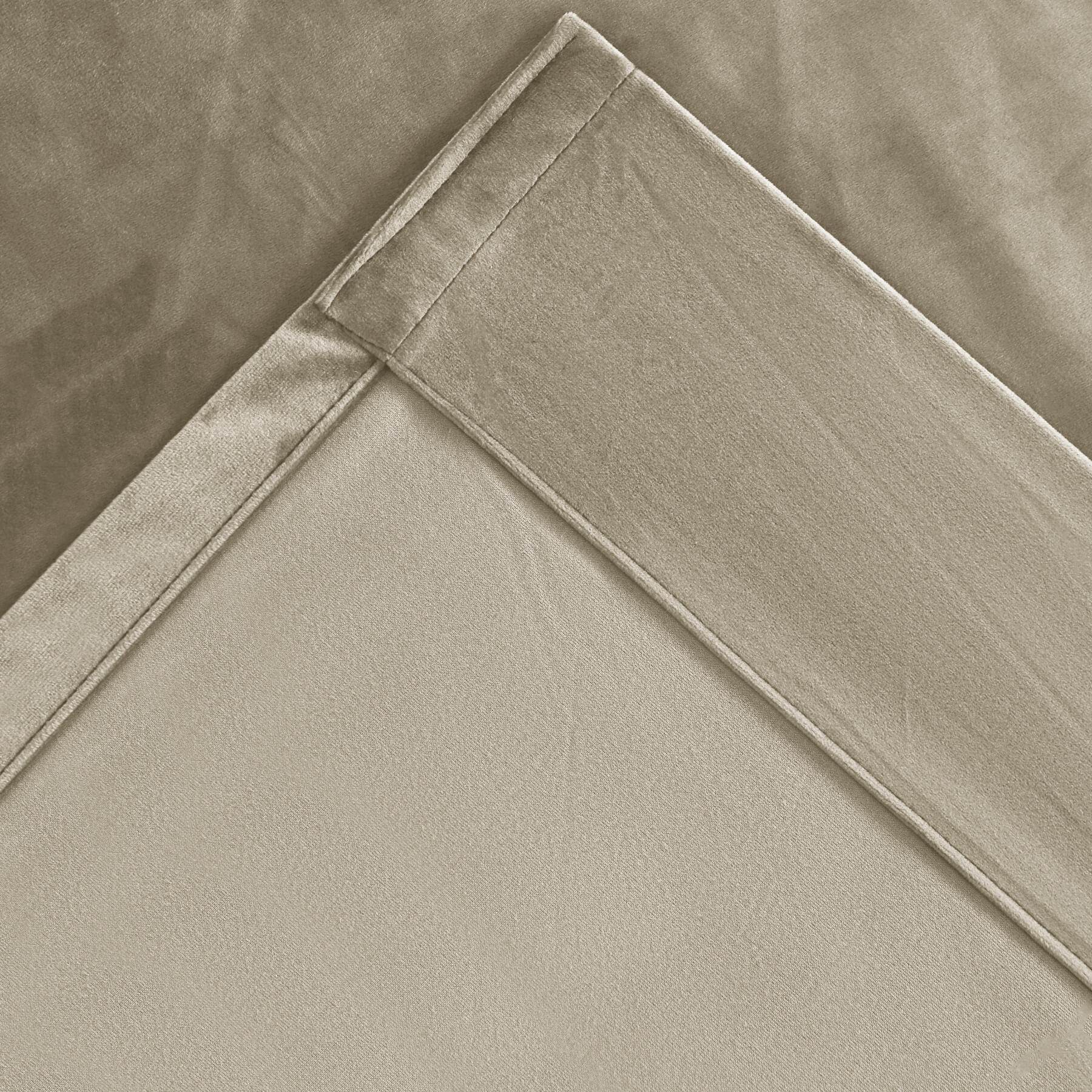 MJ11 Soft Soundproof Luxury Velvet Blackout Drapes Back Tab and Rod Pocket 2 In 1 - Cololeaf -- 107# Moss