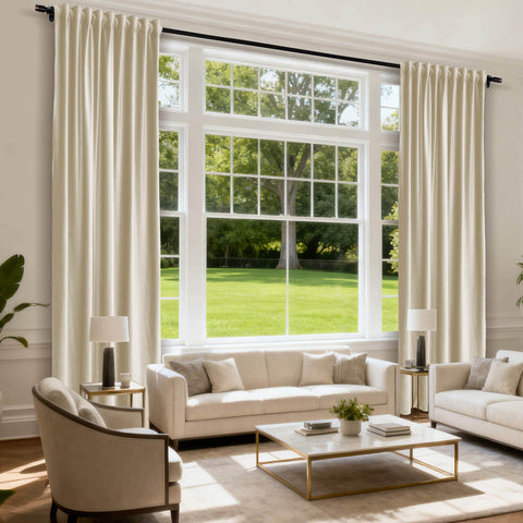 MJ11 Soft Soundproof Luxury Velvet Blackout Drapes Back Tab and Rod Pocket 2 In 1 - Cololeaf -- 107# Moss