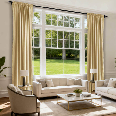 MJ11 Soft Soundproof Luxury Velvet Blackout Drapes Back Tab and Rod Pocket 2 In 1 - Cololeaf -- 107# Moss