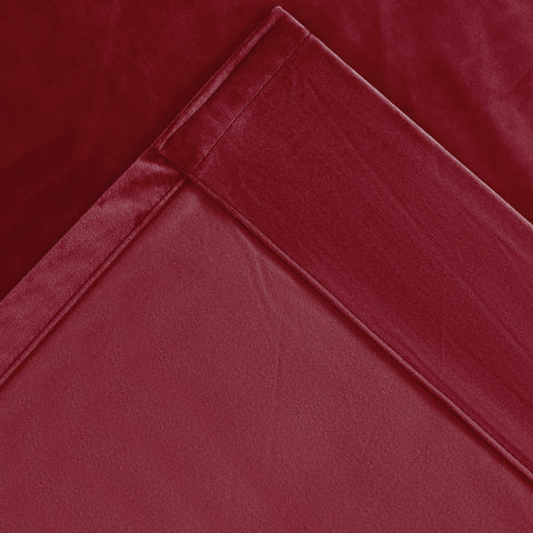 MJ11 Soft Soundproof Luxury Velvet Blackout Drapes Back Tab and Rod Pocket 2 In 1 (1 Panel)