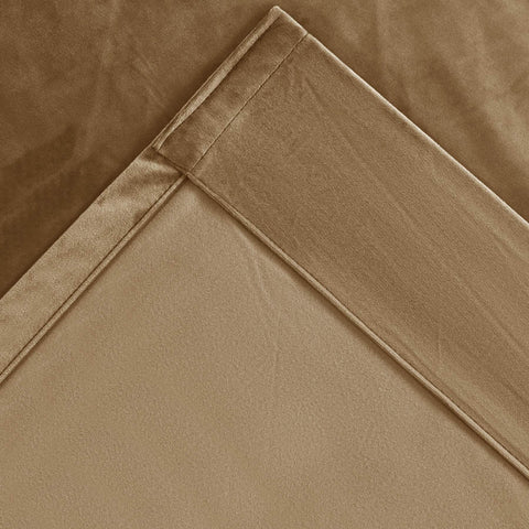 MJ11 Soft Soundproof Luxury Velvet Blackout Drapes Back Tab and Rod Pocket 2 In 1 - Cololeaf -- 107# Moss