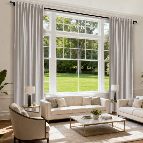 MJ11 Soft Soundproof Luxury Velvet Blackout Drapes Back Tab and Rod Pocket 2 In 1 (1 Panel)