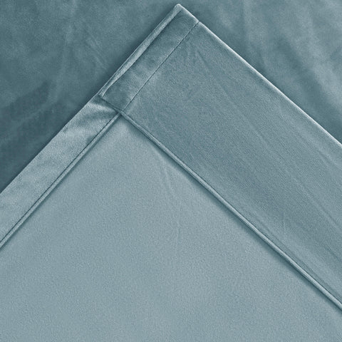 MJ11 Soft Soundproof Luxury Velvet Blackout Drapes Back Tab and Rod Pocket 2 In 1 (1 Panel)