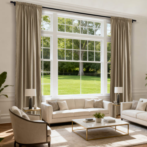 MJ11 Soft Soundproof Luxury Velvet Blackout Drapes Back Tab and Rod Pocket 2 In 1 (1 Panel)