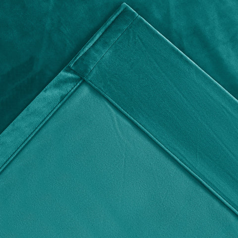 MJ11 Soft Soundproof Luxury Velvet Blackout Drapes Back Tab and Rod Pocket 2 In 1 (1 Panel)