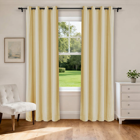MJ11 Soft Velvet Blackout Drapes For Living Room Bedroom Grommet 1 Panel