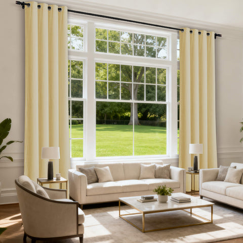 MJ11 Soft Velvet Blackout Drapes For Living Room Bedroom Grommet 1 Panel